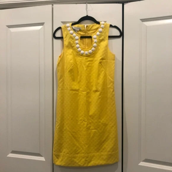 Maggy London Yellow Sheath Dress - Picture 3 of 8